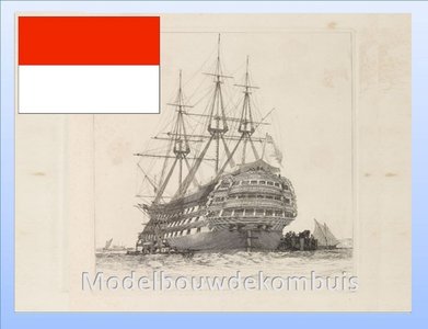 Monegaskische Vlag 20 X 30 mm.