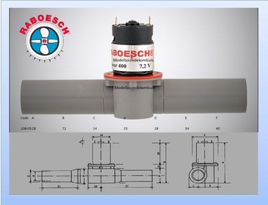 Boegschroef 25x28x154 mm.