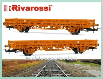  2-axle flat wagon without stakes