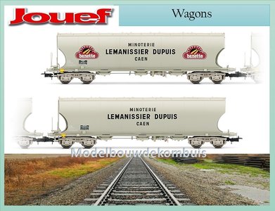 2 Round Sided Hopper Wagons.