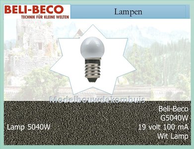 Lampje 19 volt 100 mA. Wit