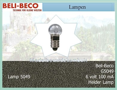 Lampje 6 volt 100 mA. Helder