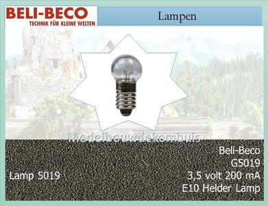 Lampje 3,5 volt 200 mA. Helder