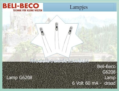 Lampje 6 volt 60 mA.