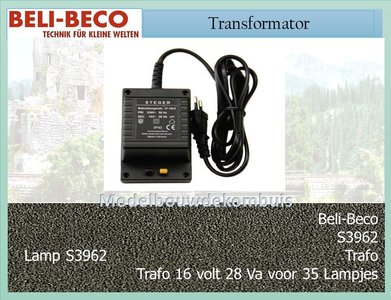 Trafo 16 volt 28 VA.