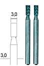 Cilinderfrees Ø 3 mm. 2 st.