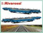 HR6238 3-unit set flat wagons, type Remms of NACCO, loaded with ballast 