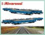 HR6238 3-unit set flat wagons, type Remms of NACCO, loaded with ballast