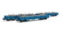 HR6238 3-unit set flat wagons, type Remms of NACCO, loaded with ballast
